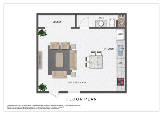 floor plan of a two bedroom apartment at The Heritage of Newark