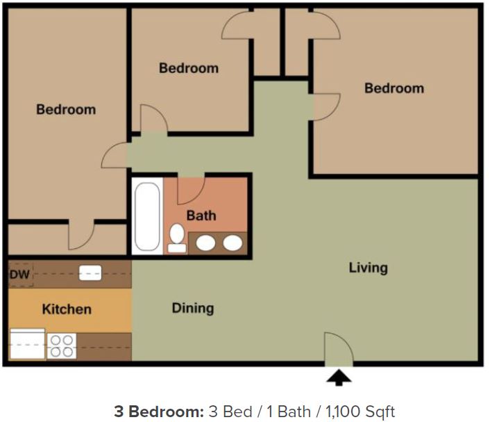 3Bdrm2Bath_1100sf