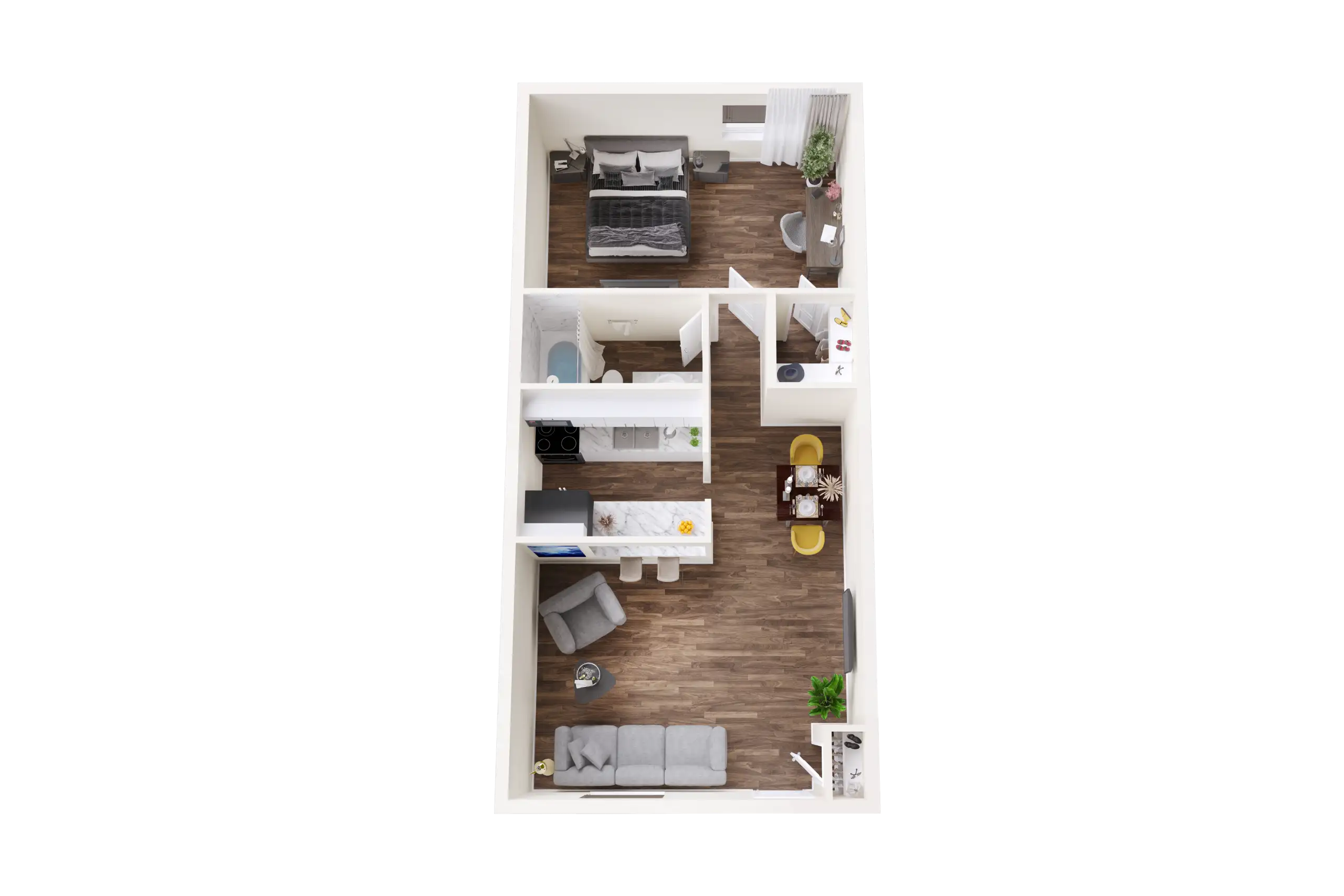 1 Bedroom 1 Bath - Downloadable Image