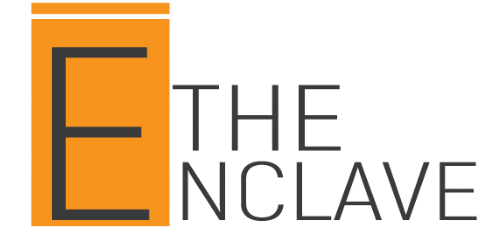 the enclave logo on a black background at The Enclave