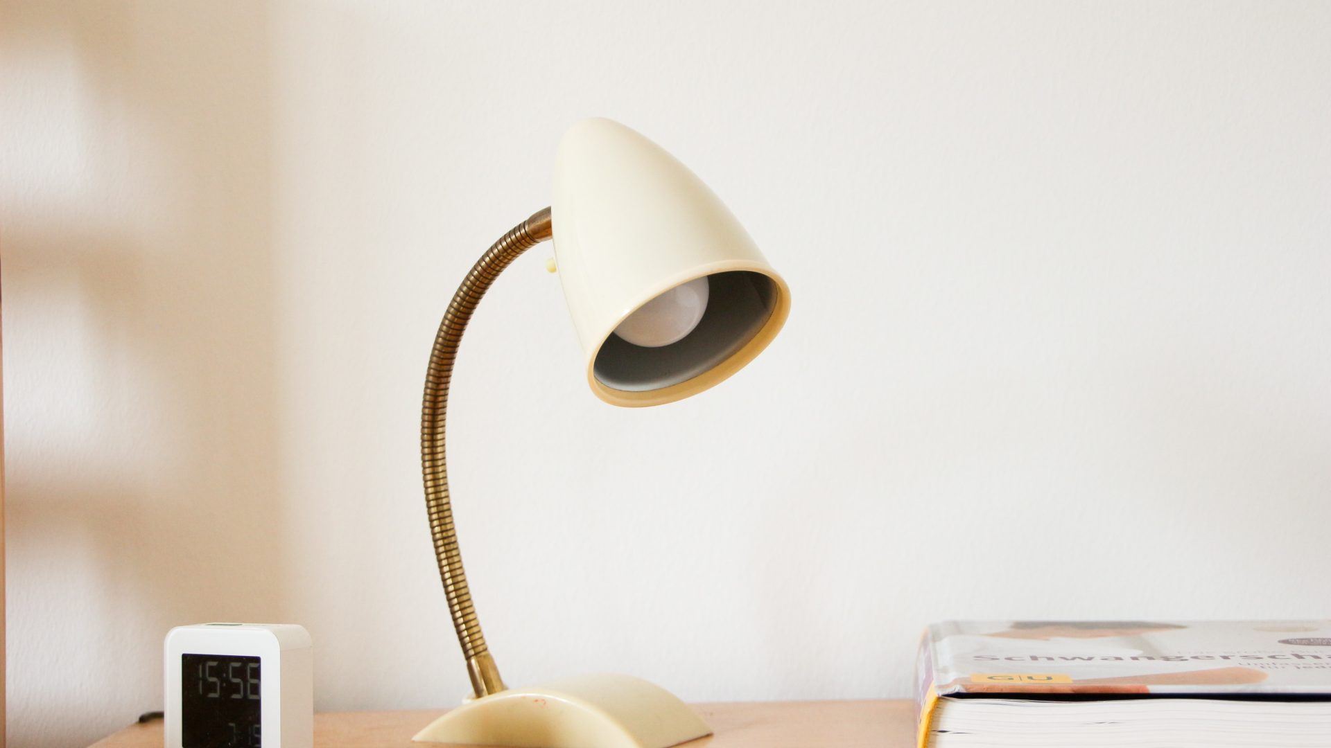 white table lamp