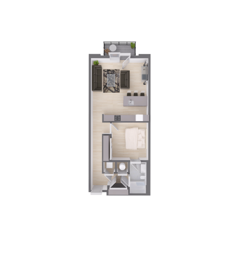 a floor plan of a two bedroom apartment at The  Delaware