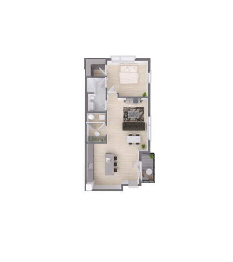 a floor plan of a two bedroom apartment at The  Delaware