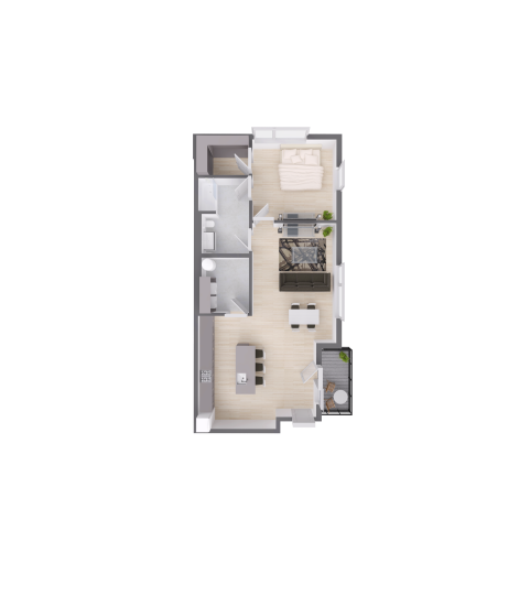 a floor plan of a two bedroom apartment at The  Delaware