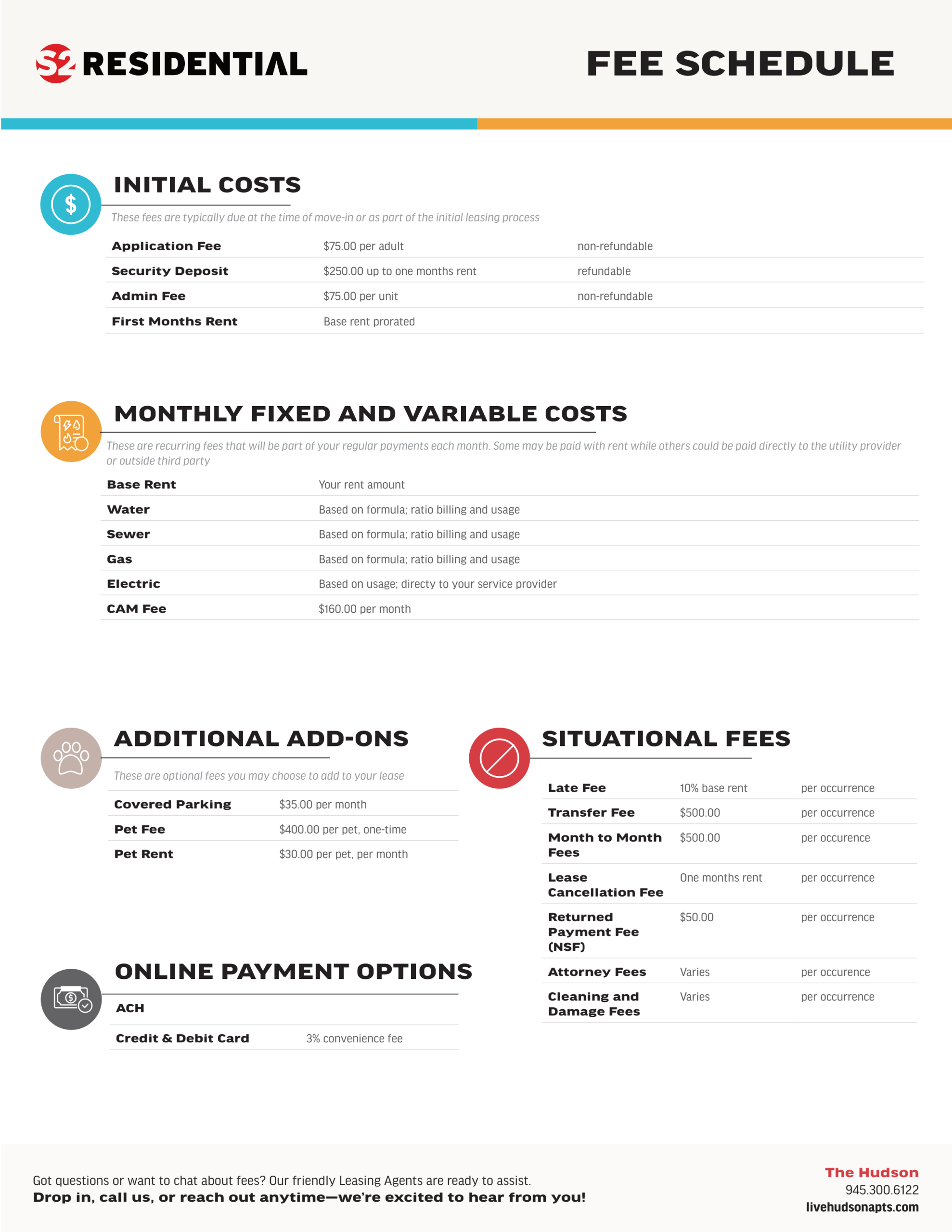 Fee Schedule