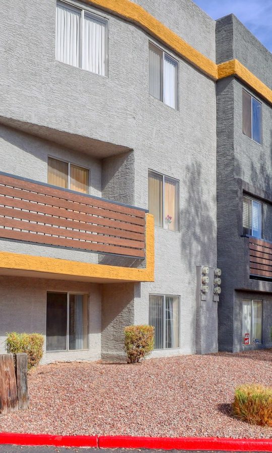 the apartment complex in arizona has a red brick exterior at The Jerome
