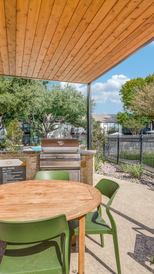 patio with grill and table at The  Argyle