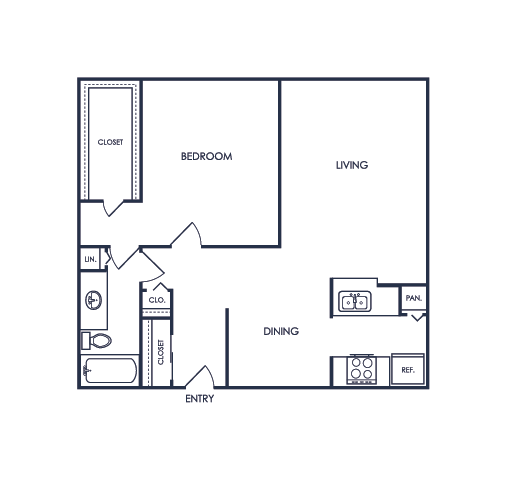the floor plan for a two bedroom apartment at The WESTON