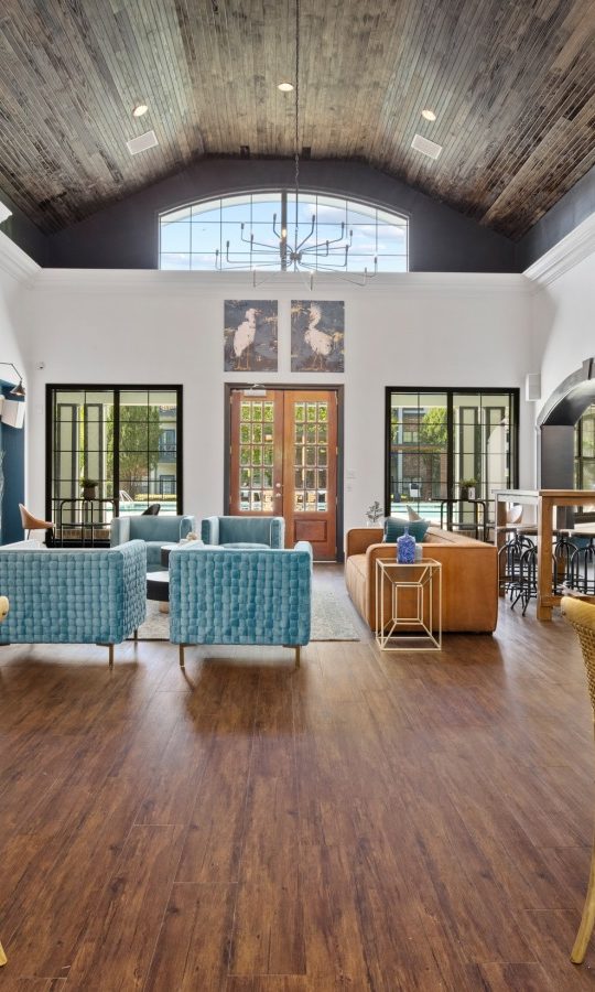 the living room at The Landon