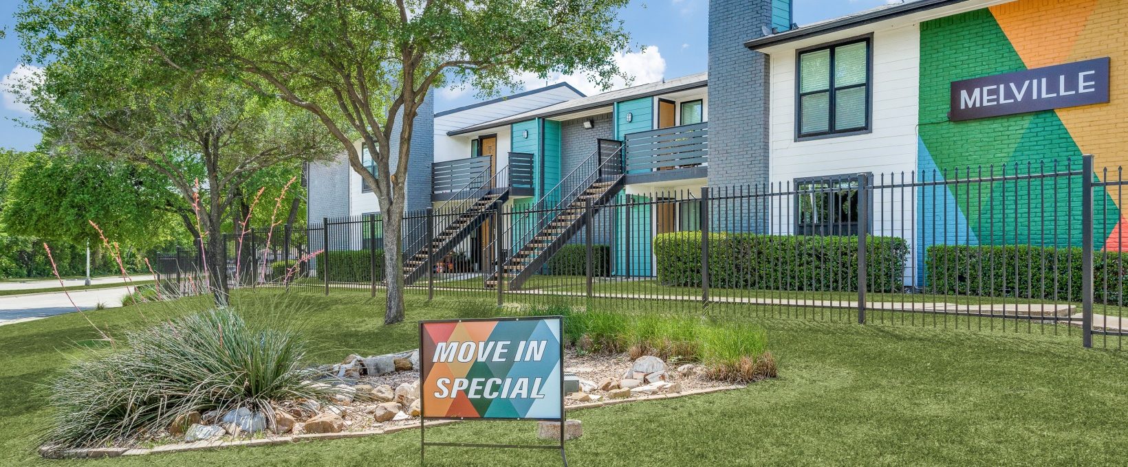 the green lawn at The Melville