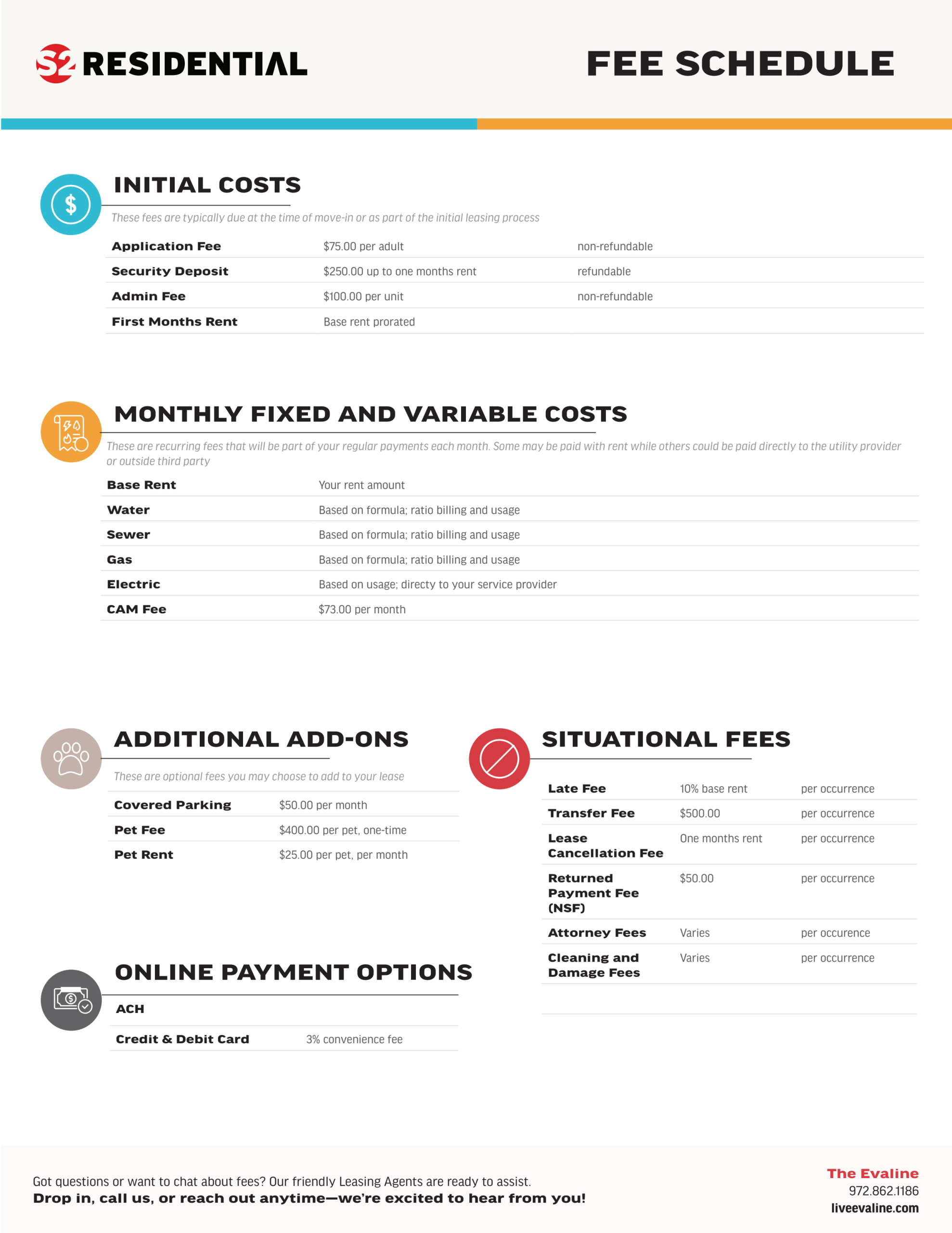 Fee Schedule