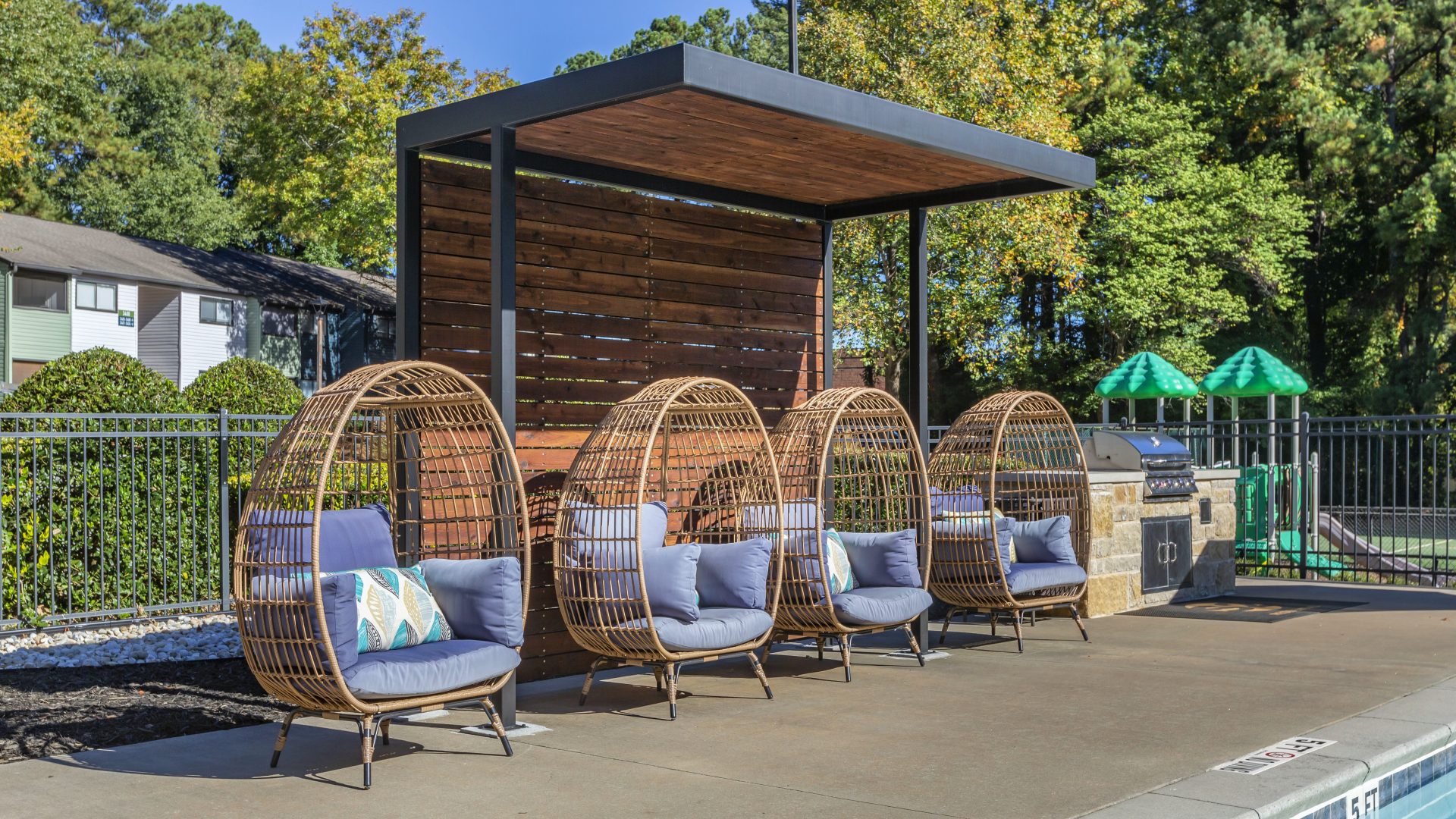 the pool area at The Terra at Norcross