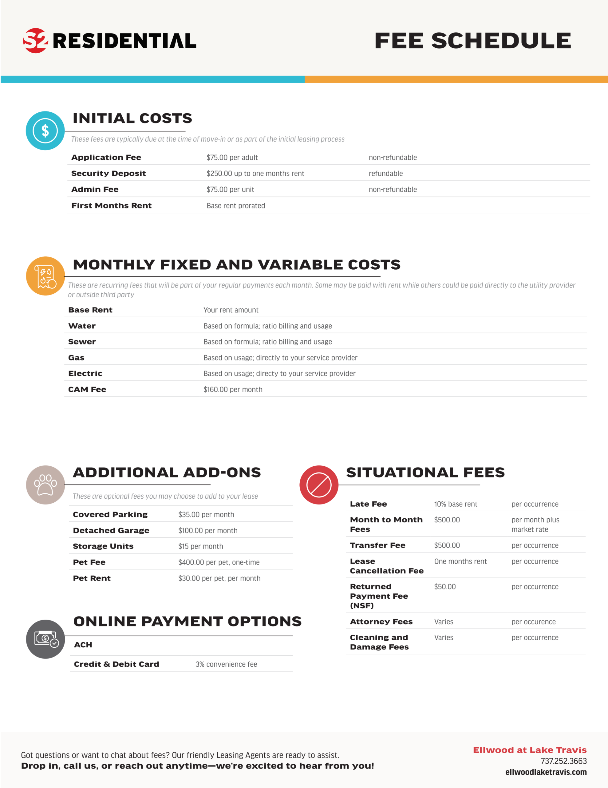 Fee Schedule