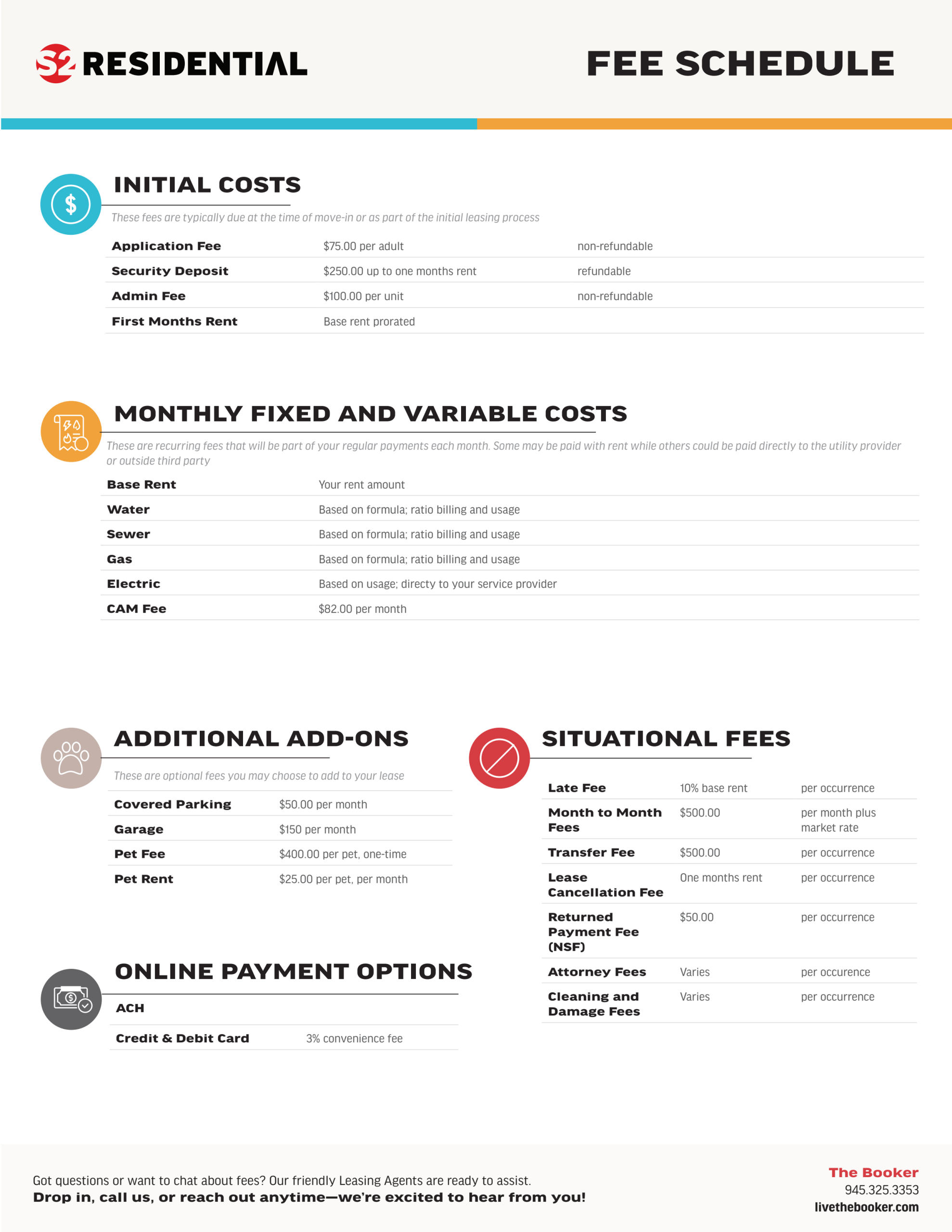 Fee Schedule