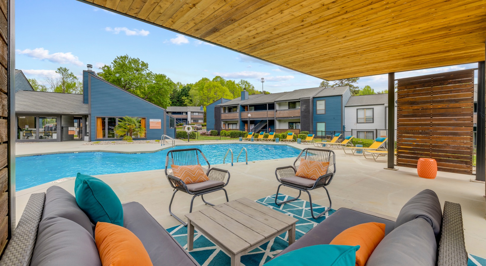 the patio area at The  Tatum