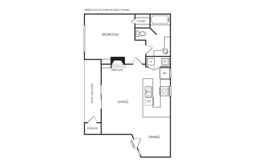 the floor plan for a two bedroom apartment at The Hyde Park at Valley Ranch