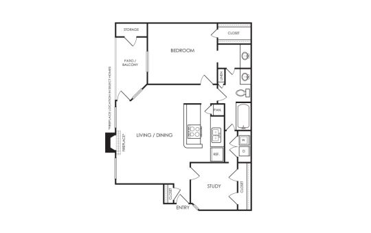 the floor plan for a two bedroom apartment at The Hyde Park at Valley Ranch