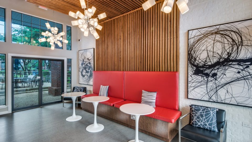 the lobby at The Hyde Park at Valley Ranch