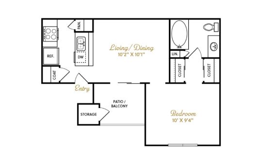 the floor plan for a two bedroom apartment at The  Durham