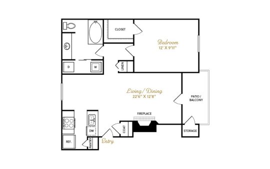 the floor plan for a two bedroom apartment at The  Durham