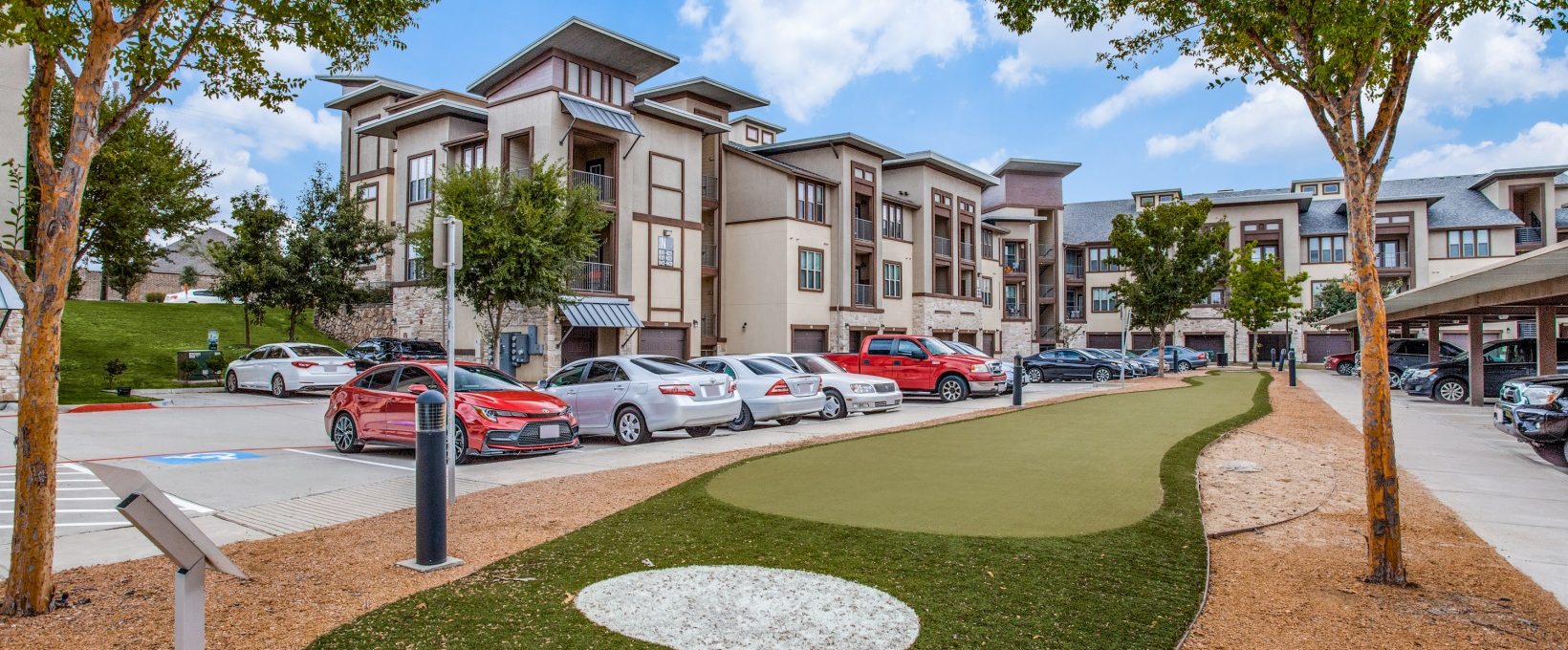 the golf course at The Twin Creeks Crossing