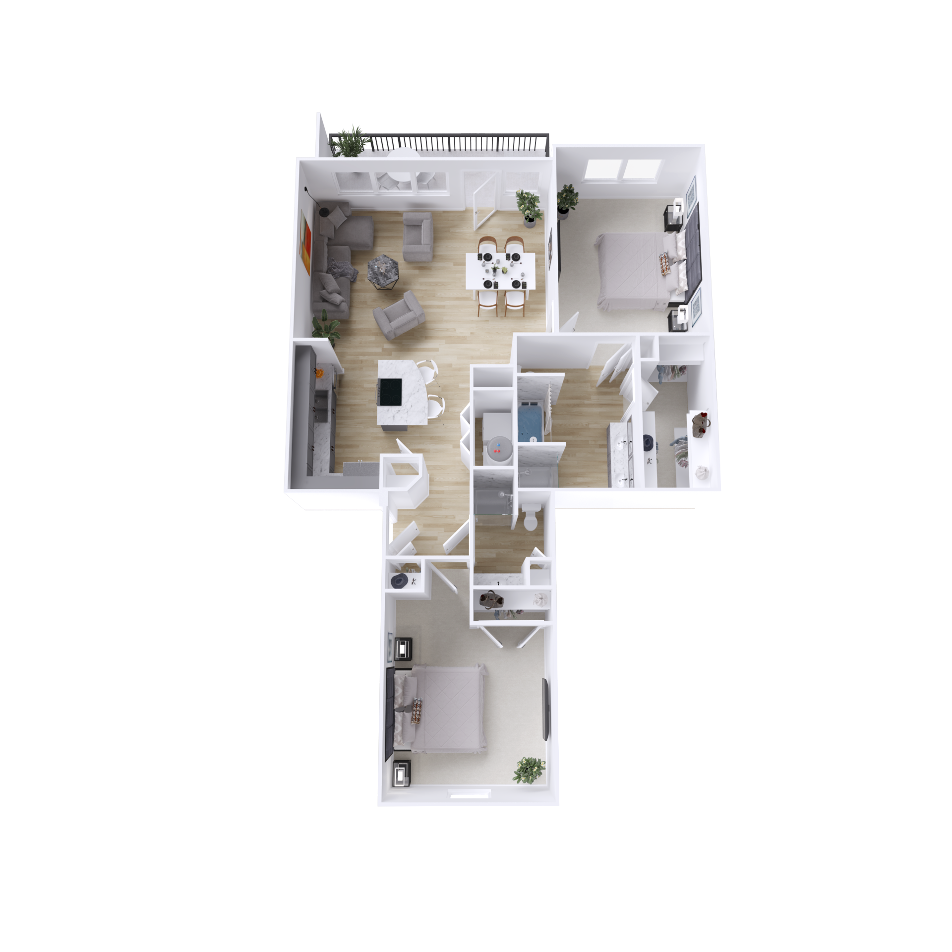 B1 Townhome - 3D Plan