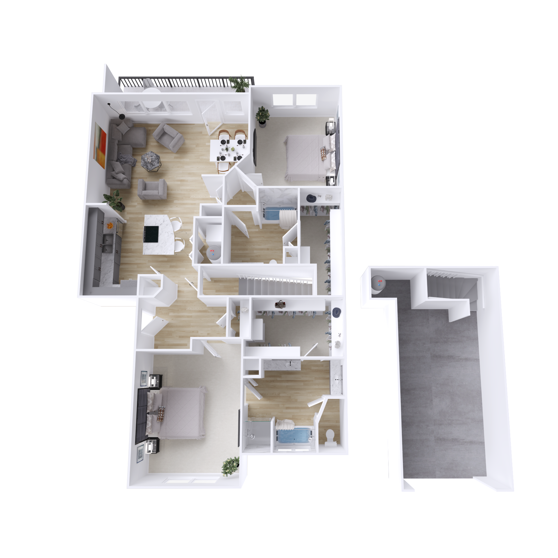 B3 Townhome - 3D Plan