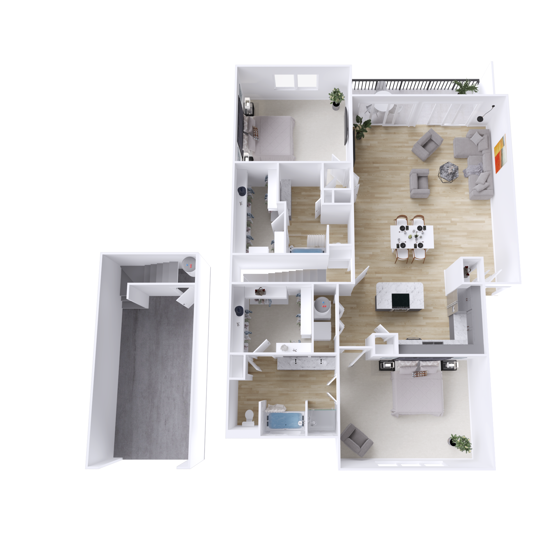 B6 Townhome - 3D Plan