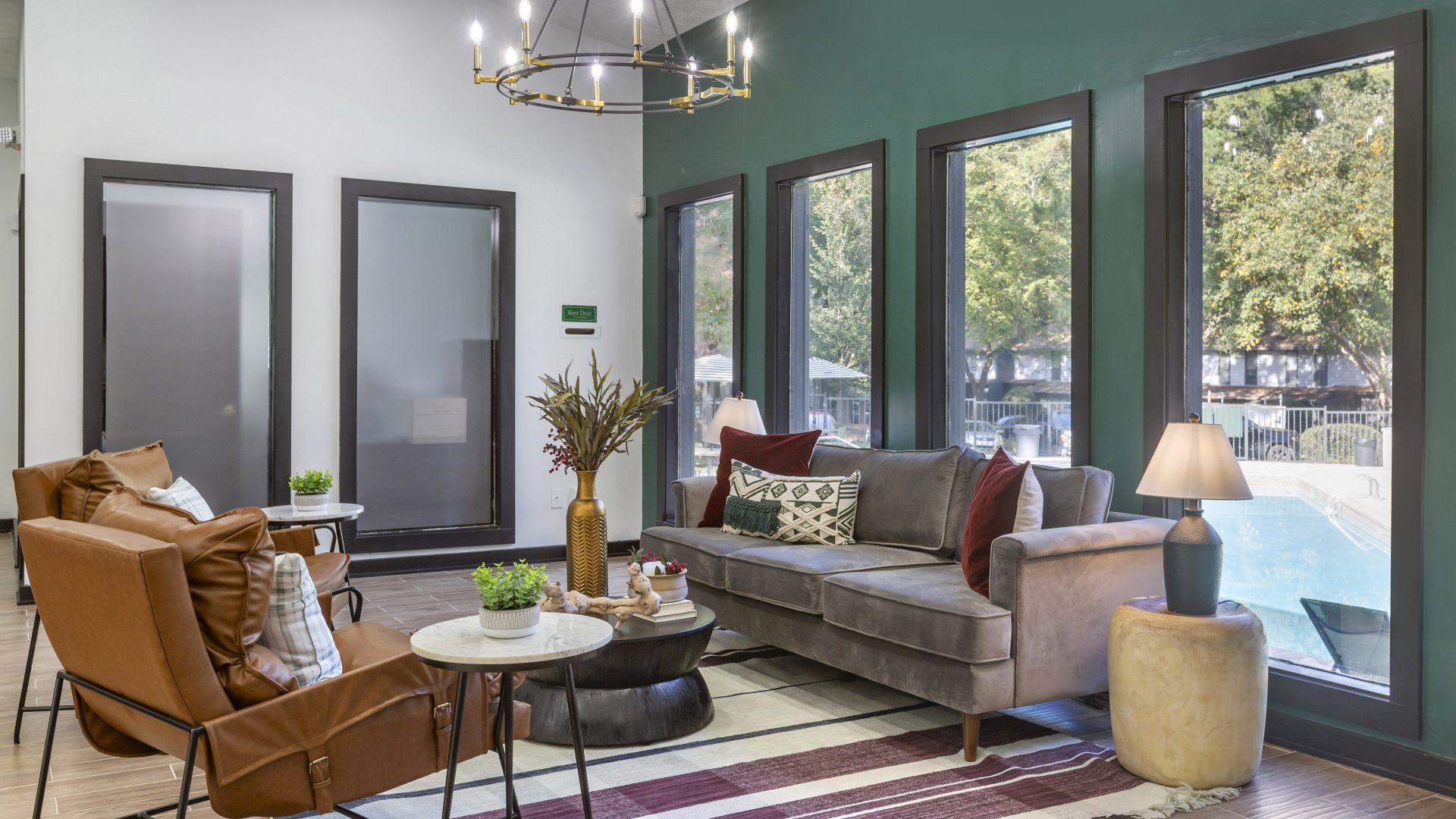 the living room at The  Breck