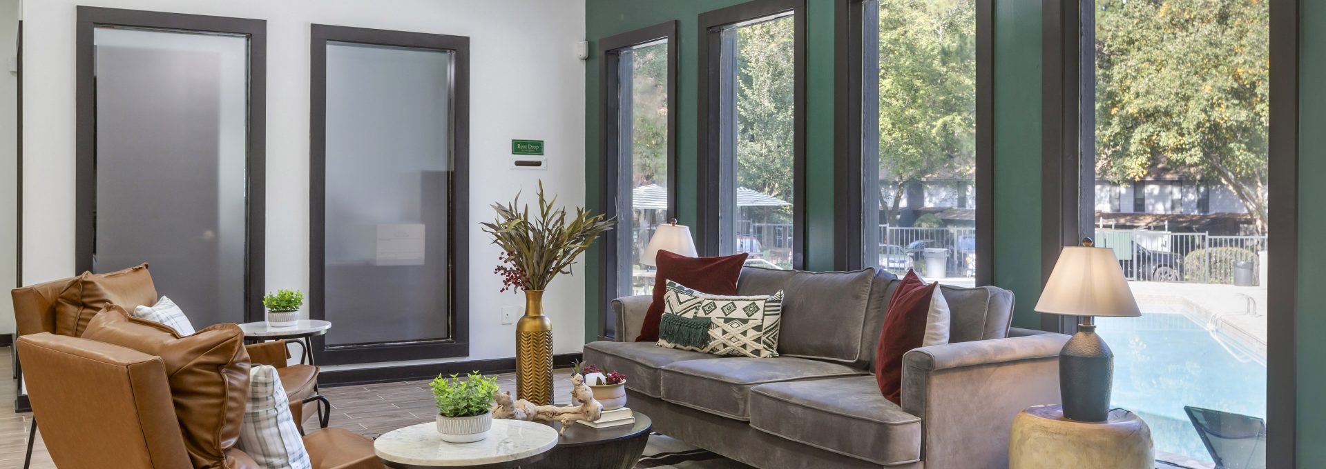 the living room at The  Breck